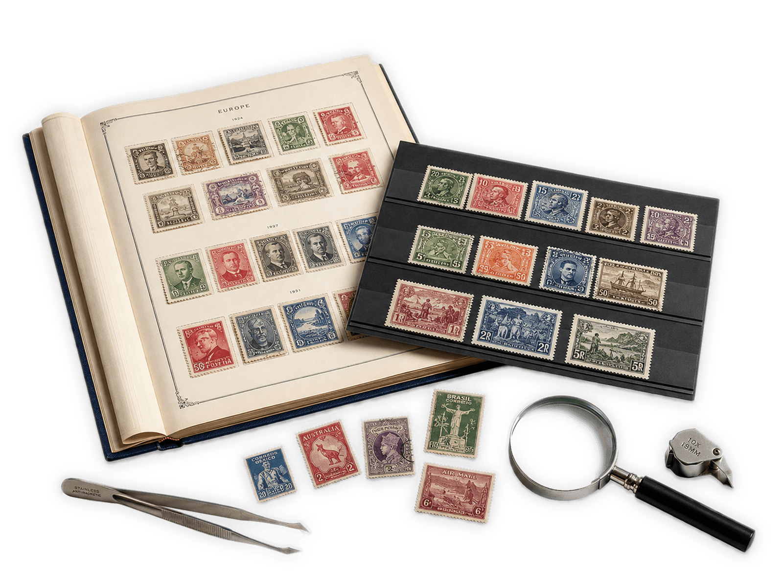 Storehouses for stamp and philatelic collections