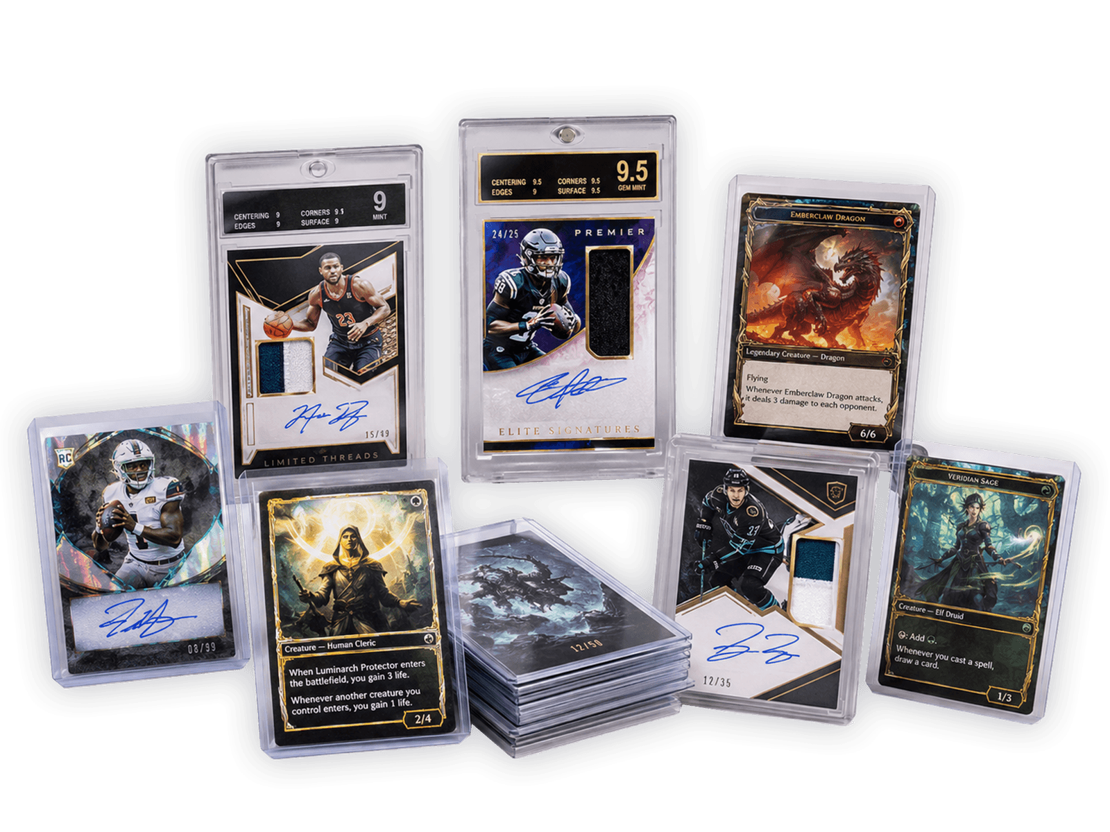 Storehouses for trading card collections